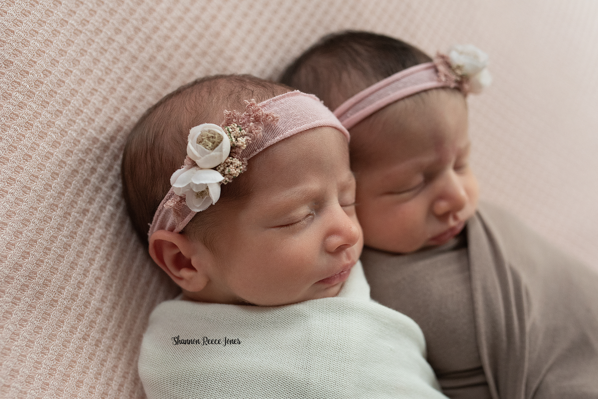 Twin Girl Newborn Photos