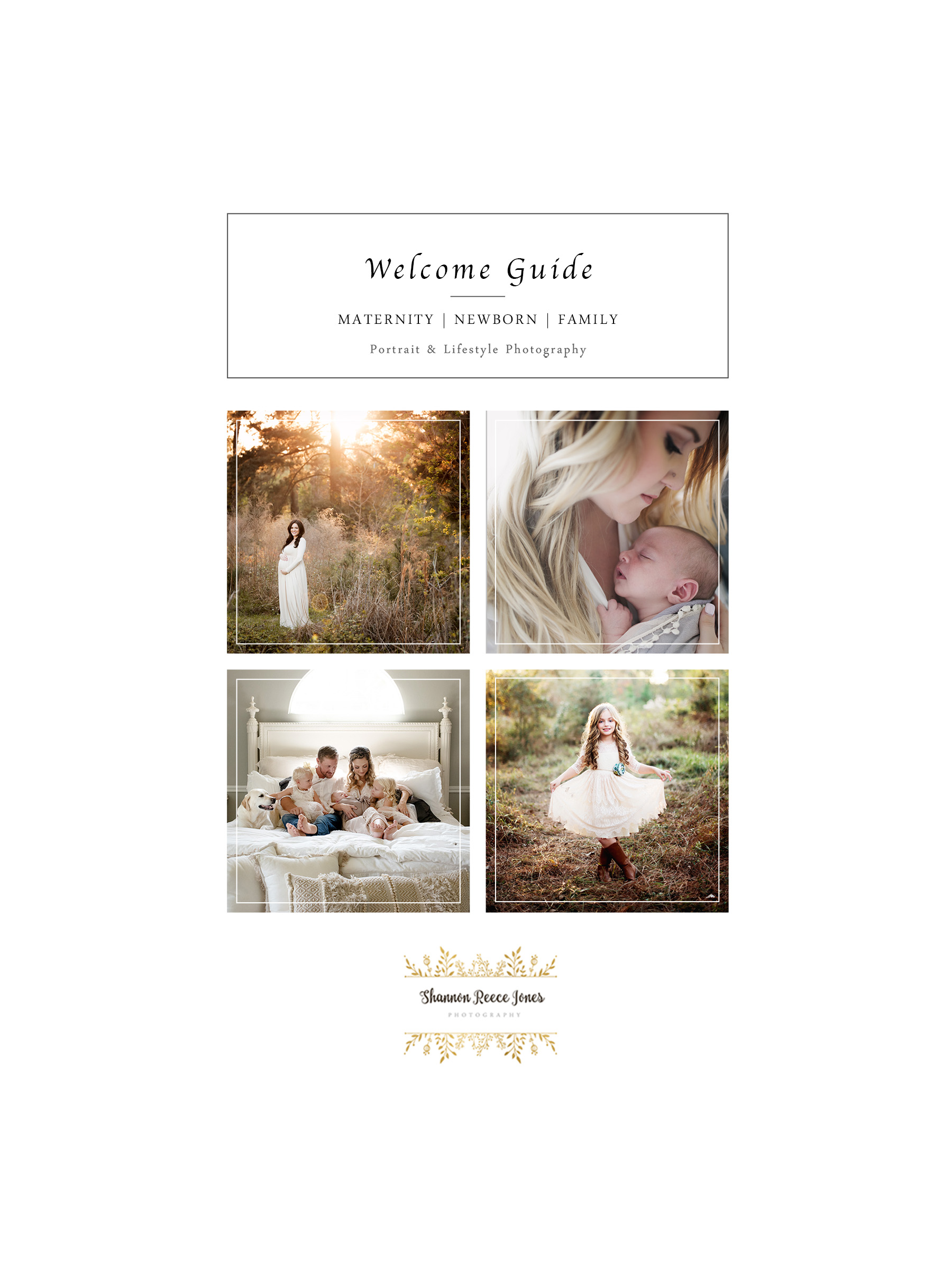 shannon reece jones photography front cover of welcome guide