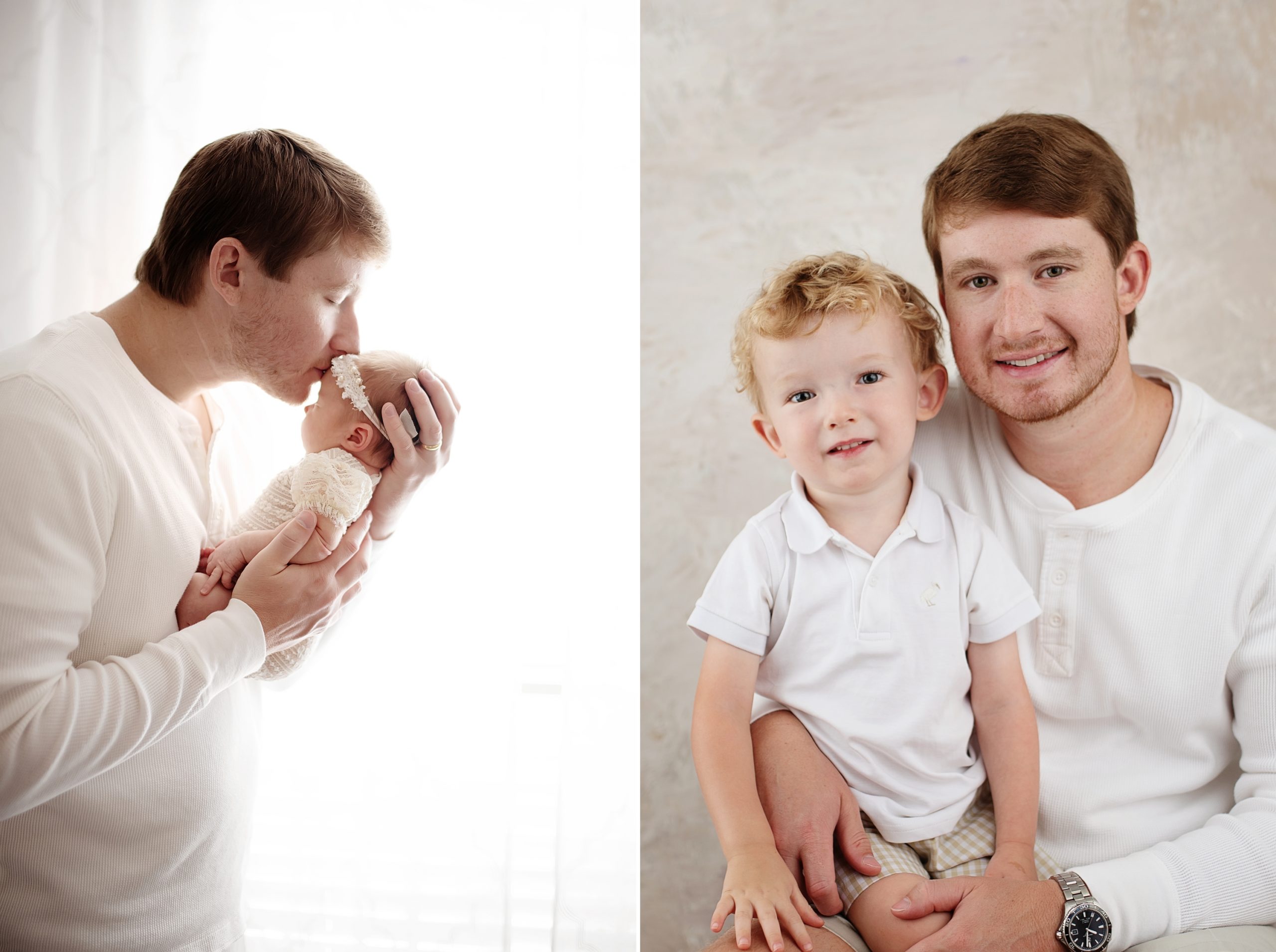 newborn and family photographer, dad and kids