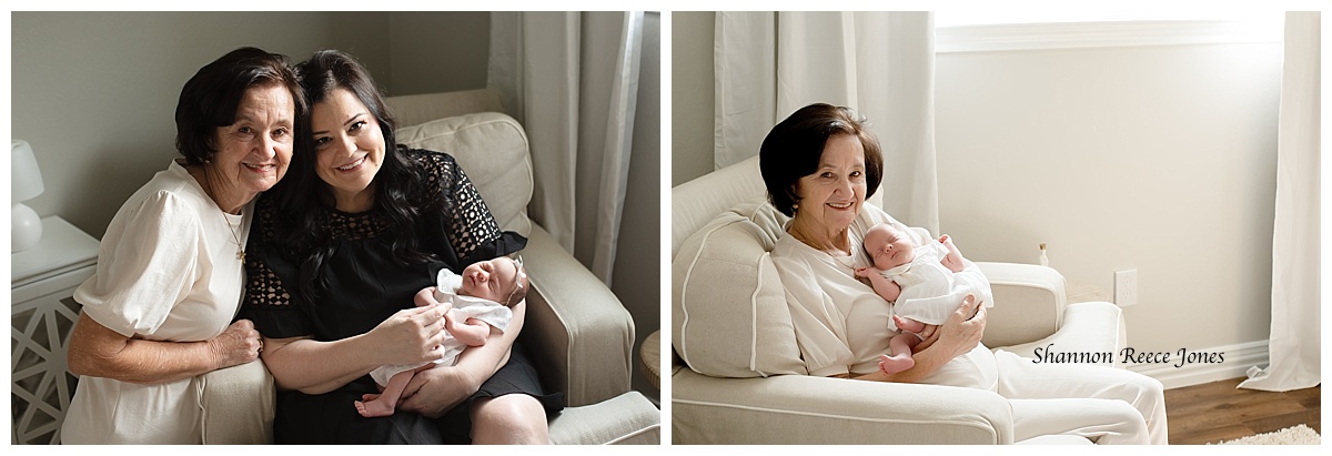 Grandparents with Baby | At Home Newborn Pictures 1