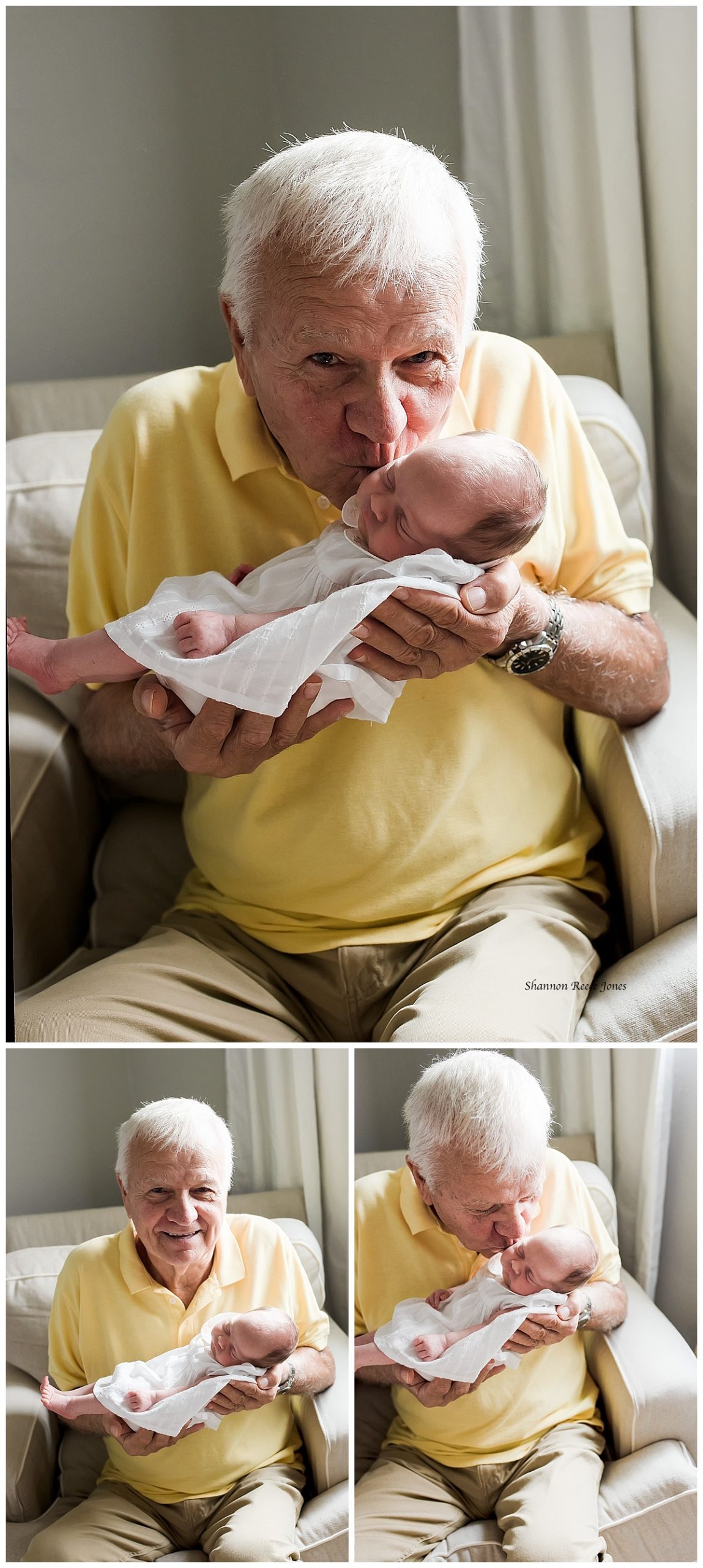 Grandparents with Baby | At Home Newborn Pictures 5