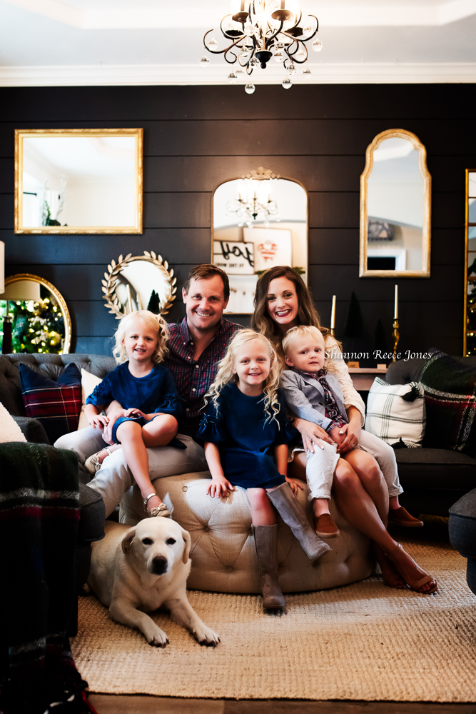 at home family lifestyle session, holiday photographer