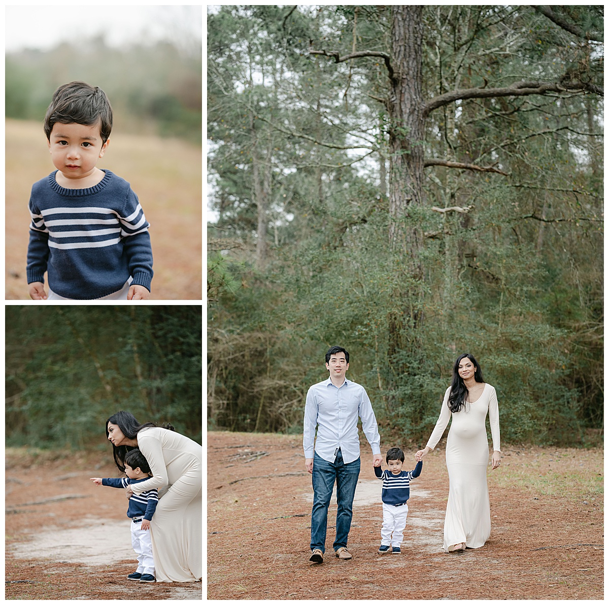 Outdoor maternity session with family