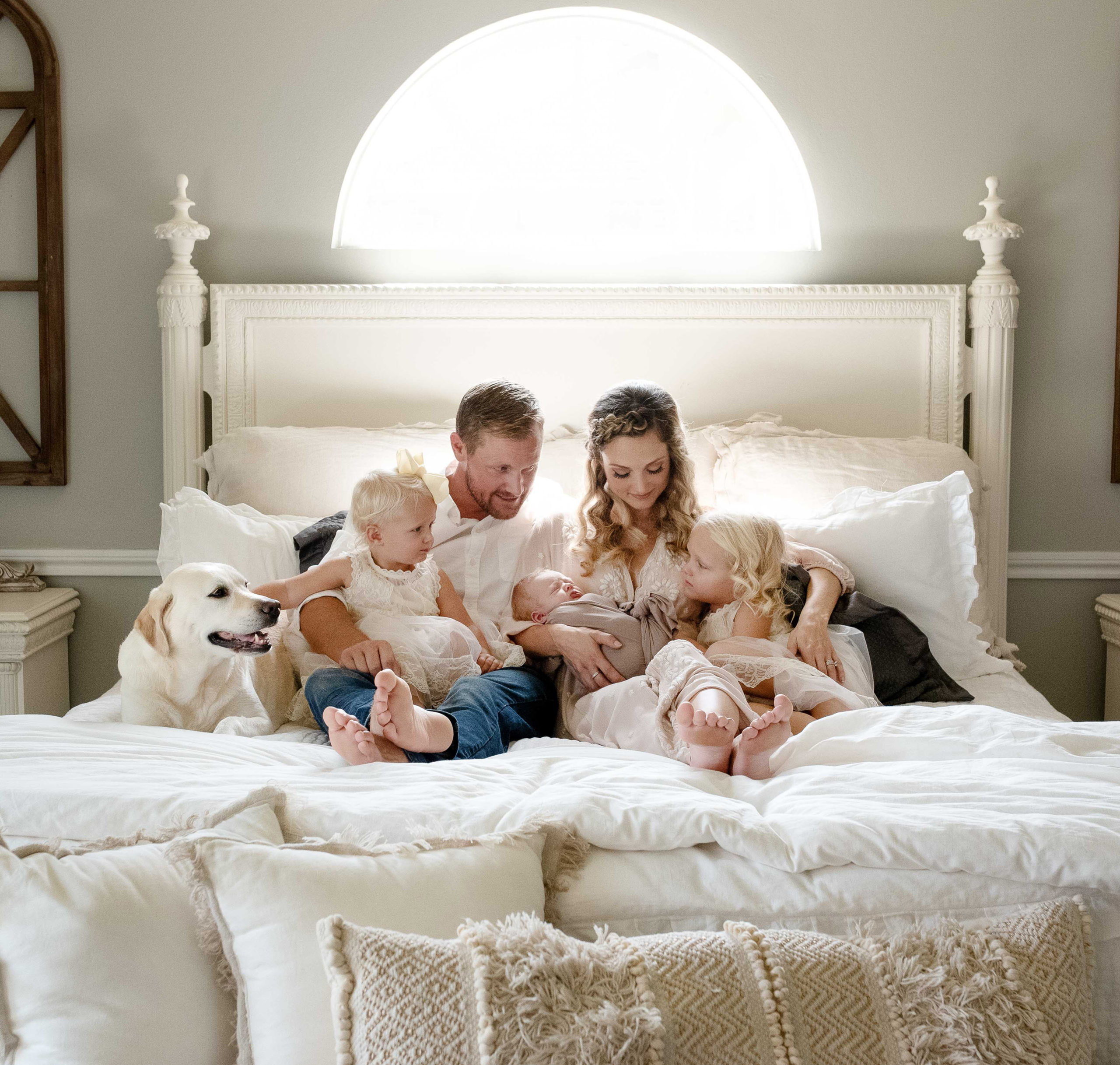 Posing for at-home newborn sessions: the family portrait
