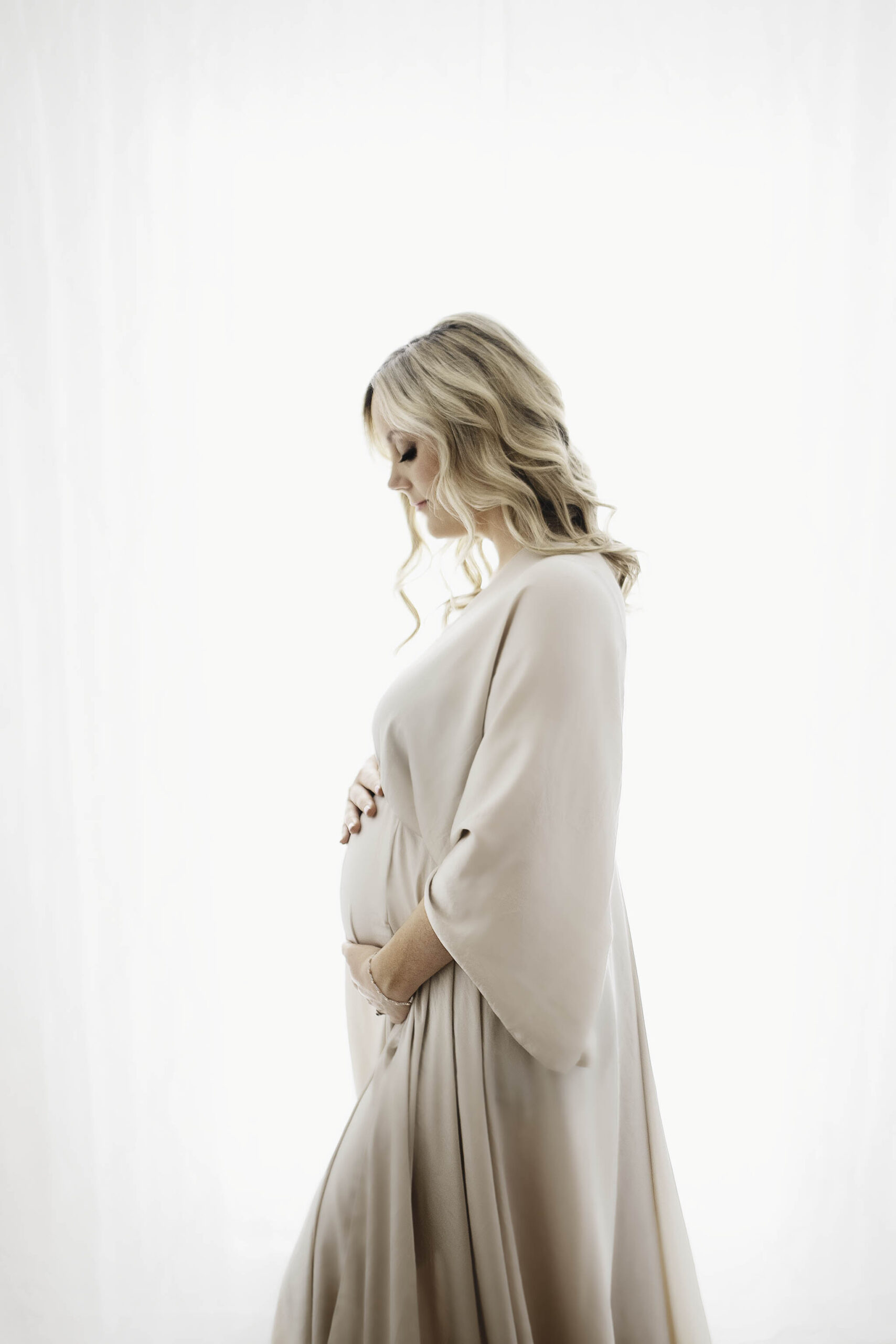 Maternity Pictures - Studio Dress - Maternity Photographer