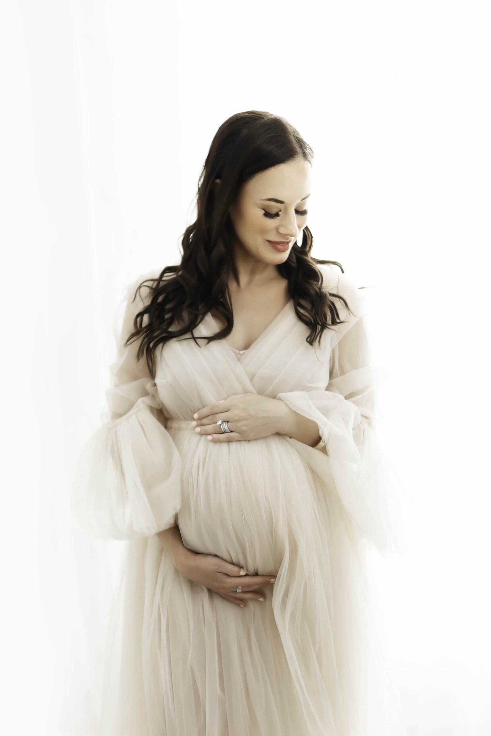 Newborn Photography Investment Information - Picture of Expecting Mom at Newborn Studio Session