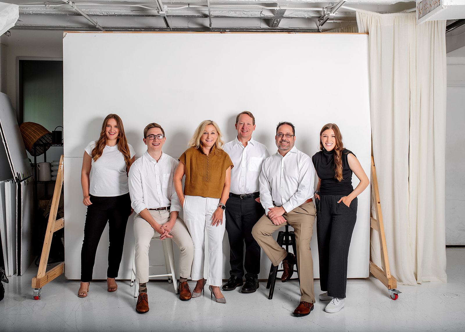 Group shot of the entire business team during an on location business photography session